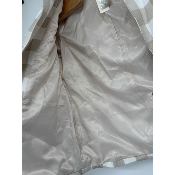 NWT Anthropologie Maeve Moss Brown Large Scale Gingham Check Blazer Jacket Sz M - Picture 3 of 8